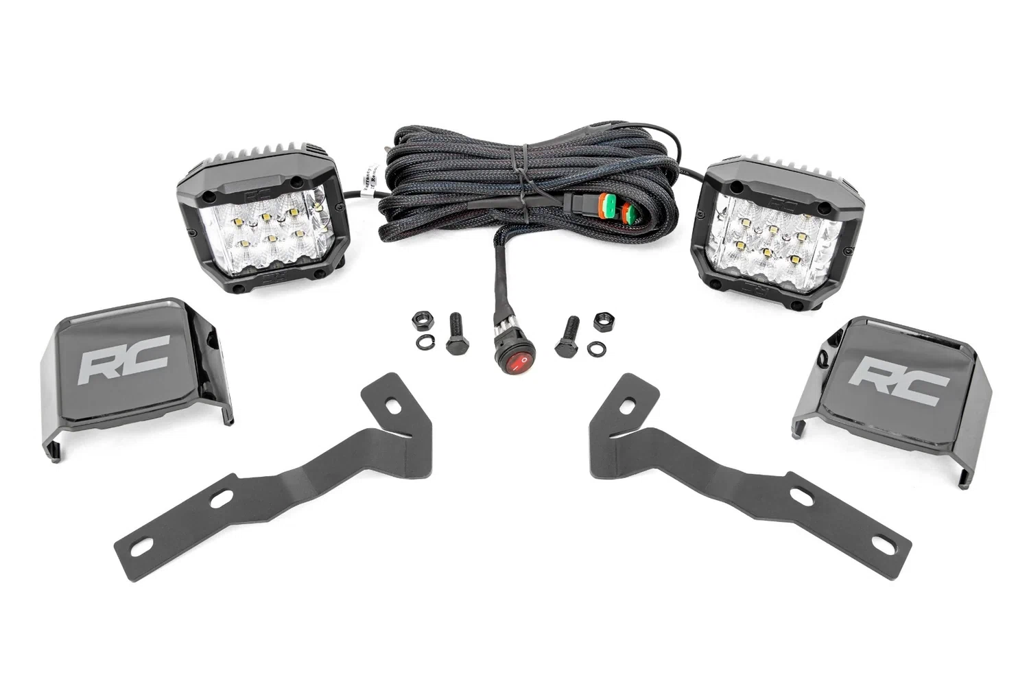 Fits Toyota Tacoma 2&4WD (16-23) LED Light Kit Ditch Mount 3_ OSRAM Wide 71084